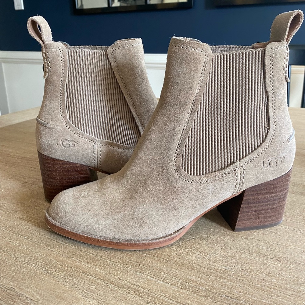 Tan UGG booties